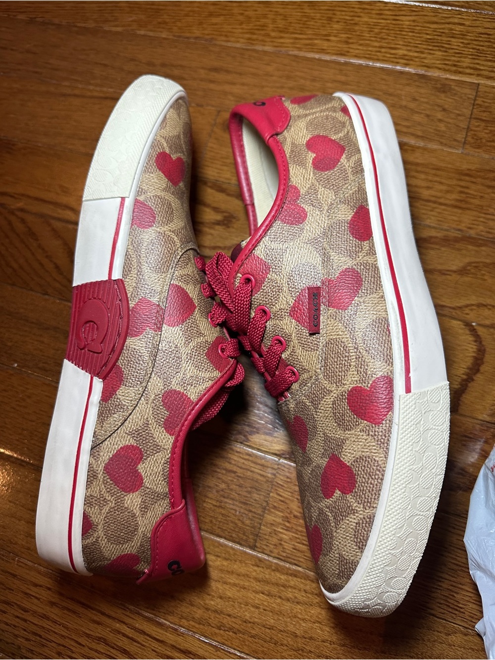 Coach Citysole Logo Heart Love Red Sneakers- Rare- 9.5 - Picture 7 of 8